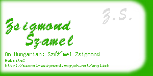 zsigmond szamel business card